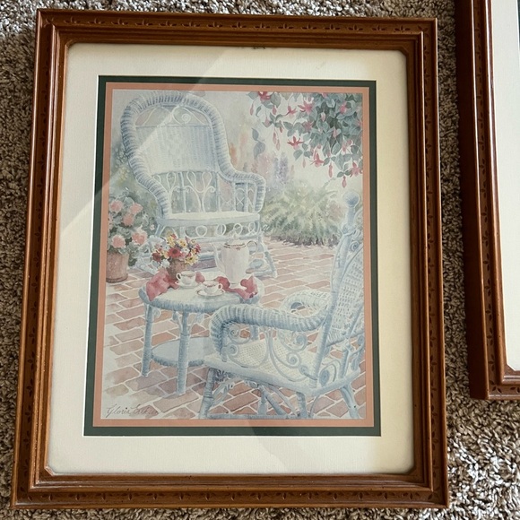 Framed Art Prints with Brown Frames Homco vintage frames - Picture 2 of 5